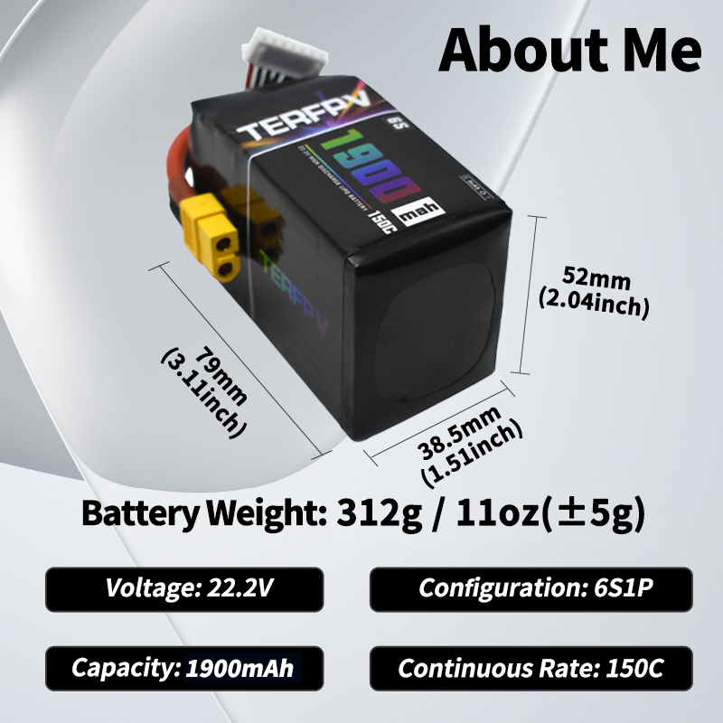 1/2Pcs Baterai TERFPV Lipo 6S  - Drone Racing Battery ulasan dan harga
