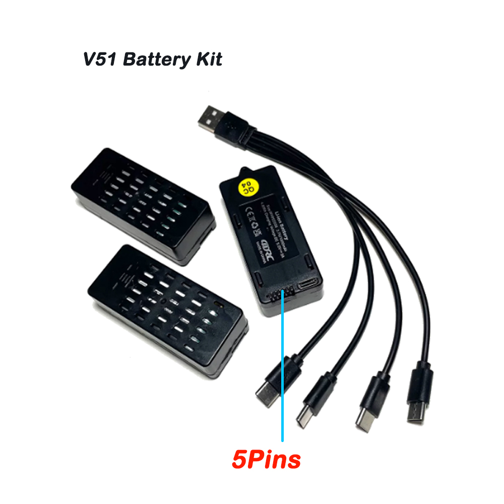 3PCS Baterai 4D-V51 3.7V 1300m - Drone Racing Charger ulasan dan harga